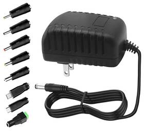 Alarmpore 5v3a-8t Dc 5v 3a Power Supply Adapter With 8tips Replaceable 100v-240v Black