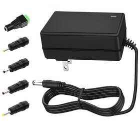 Alarmpore Ala-24v1.5a 24v 1.5a 1000ma Wall Power Supply 100 240v Ac To Dc Converter With 5 Black