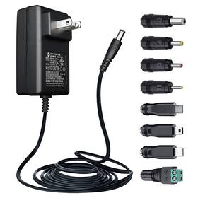 Anlink 15v-1a 8t-new Ul Listed 15v 1a 6ft Power Supply Adapter With 8 Tips 15v1a Dc Black