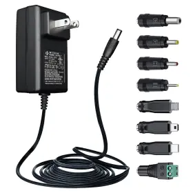 15v1a Anlink 15v-1a 8t-new Ul Listed 15v 1a 6ft Power Supply Adapter With 8 Tips Dc Black