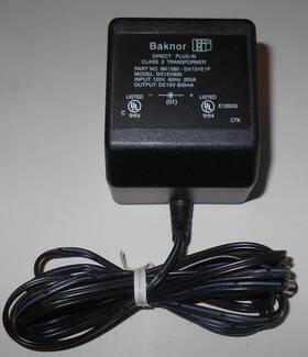 Baknor Bk1480-48d15e1p Bk 1580 Ac/dc Power Supply Adapter 15vdc 60hz Plug Bk1580-dx15ve1p