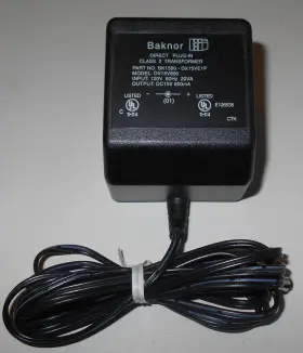 Bk1580-dx15ve1p Baknor Bk1480-48d15e1p Bk 1580 Ac/dc Power Supply Adapter 15vdc 60hz Plug