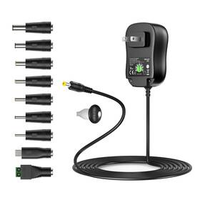 Basicvolt Pa-u0340-001 3v 4.5v 5v 6v 7.5v 9v 12v Dc Power Supply 34w Multi Voltage Black