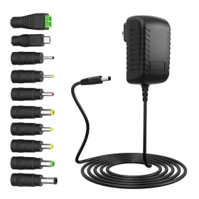 Be2024-m162nu Beudsa Chargn 15v 2a Power Supply With 10 Interchangeable Dc Plug 100-240v Ac To Black