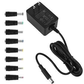 Btfo 1099424 12v 2a Ac Power Supply With 8 Tips Universal 12 Volts 2000ma Ac/dc Black