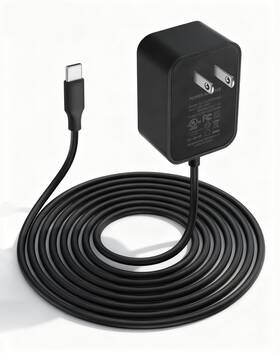 Cerrxian Cer-202511191126 12v 2a Ac To Type C Adapter Power Cord 100-240v Usb Black