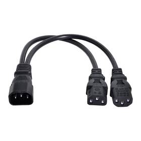 Chenyang Cecominod026174 Single C14 To Dual C13 5-13r Short Power Y Type Splitter Black