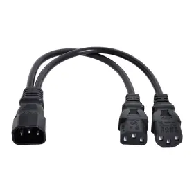 Cecominod026174 Chenyang Single C14 To Dual C13 5-13r Short Power Y Type Splitter Black