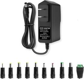 Cysljoyful 091010t 9v Dc Power Supply 1a Universal Ac Adapter 100-240v 50/60hz To 9 Volts Black