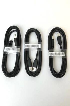 Dell 5kl2e22501 Lot Of 3 6ft Usb 3.0 Type A To B Male Cables Black