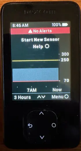 Mt26403-0 Dexcom G7 Receiver Glucose Monitor With Charger Cord And Pamphlets