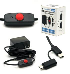 Genbasic Genb-ps-5v3000-us Usb Type C 5v 3a 15w Ul Listed Power 1 Pack Us Red Led Switch