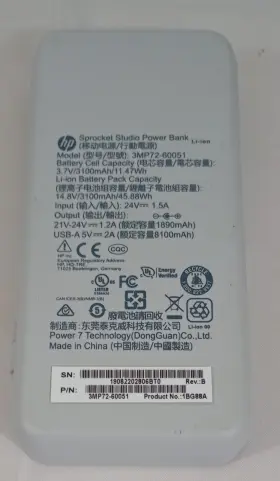 3mp72-60051 Hp 3mp7260051 Sprocket Studio Power Bank Out 21-24v Holding Charge Tested