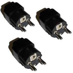 Hqrp 884667727124 3 Pack Grounded Ac Adaptor Converts Usa To Eur Europe Outlet Travel