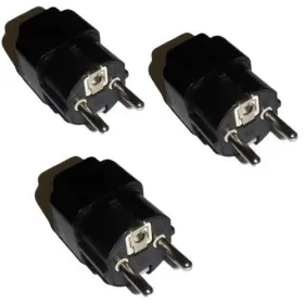 Hqrp 884667727124 3 Pack Grounded Ac Adaptor Converts Usa To Eur Europe Outlet Travel