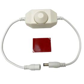 Litever Ll-011-wh Pwm Dc12/24v 3a Rotary Stepless Led Dimmer Switch With Dc5521 White