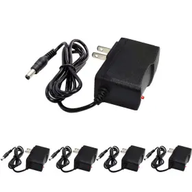 Mtytot 788505372913 5pcs 3v 1amp Power Adapter Supply 100-240 7.6cm X 2.7cm 4cm Black