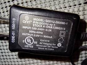 Onn Go51u-xy-1 G051u-050090-1 Wall Charger Power Adapter For Nintendo Ds 5v 900ma Works