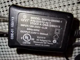 G051u-050090-1 Onn Go51u-xy-1 Wall Charger Power Adapter For Nintendo Ds 5v 900ma Works