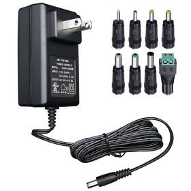 Oxzeewee 0500 6ft Ul Listed 24v 0.5a 500ma 12w Power Supply Adapter 24v0.5a 8 Tips Black