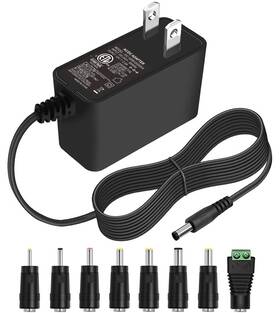 Pluspoe 768510416314 12v 2a Ac Adapter Replacement Power Supply With 8 Tips 12 Volts Black