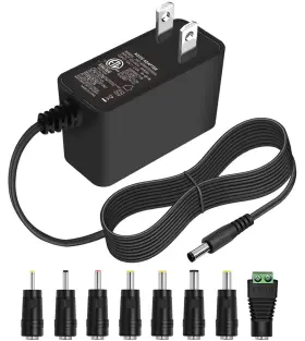 Pluspoe 768510416314 12v 2a Ac Adapter Replacement Power Supply With 8 Tips 12 Volts Black