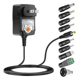 Powseed 30150 3v 4.5v 5v 6v 7.5v 9v 12v Universal Ac Adapter 12w Ac/dc Power Black