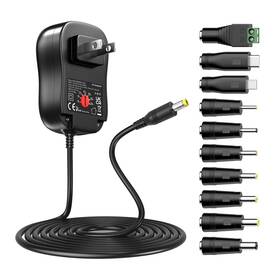 Powseed Pa-1450-v01 6v 9v 12v 15v 18v 20v 24v Dc Power Supply Universal Ac Adapter Black