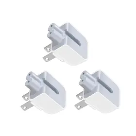 Rekna 763667942211 3-pack Power Adapter Plug Duck Head Wall Us Standard White