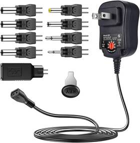Soulbay Uc23u 12w Universal Ac Adapter Reversible Polarity Multi Voltage Dc Black