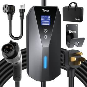 Tera Ev-p02-bk Ca Electric Car Charger Portable Level 2 1 J1772 Ev Black