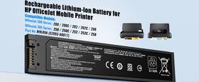 Tktkmeta Cz993-60017 New 1050mah Battery For Hp Officejet 200 250 Mobile Printer
