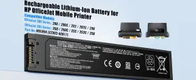 Cz993-60017 Tktkmeta New 1050mah Battery For Hp Officejet 200 250 Mobile Printer