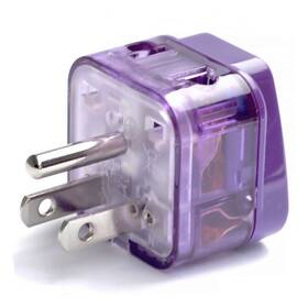 Travel Ready 4330187164 Ac Power Adapter Plug For Us Canada South And North America/with Purple