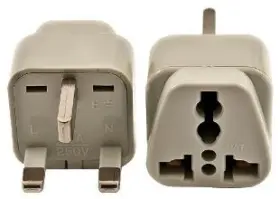 Vp-102 Vct Universal Plug Adapter For Uk Converts Plugs From All Ivory