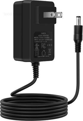 Vhfzk Tdx24-1202000u 12v 2a Power Adapter 100v-240v Ac To Dc With 5.5mm 2.1mm Plug Black