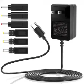 Jzb024-120200ux Wamoval Type C Power Supply 12v 2a 24w Universal Ac/dc Adapter 100-240v 50-60hz Black