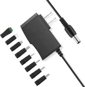 0521 Waysse 5v 2a Power Adapter Supply With 8 Dc Plug Tips 10w Black