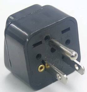 Wonpro 4330915202 Wa-5 Universal Power Adaptor Converts Uk/eu To Us Black