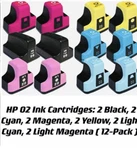 12 Pack Hp 02 Ink Cartridges For Photosmart C5180 C6180 C6280 C7280 8230 Printer New. Price: $24.97.
