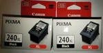 New, 2-PACK Genuine Canon 240XL (black) Cartridges, MG3520 3620 5120, Free Ship. Price: $46.29.