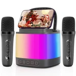 Mini Karaoke Machine, Portable Bluetooth Speaker With 2 Wireless Micr... New. Price: $30.51.
