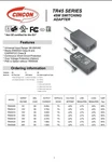 Cincon TR45A18 Adapter Output Vdc 2.5A Input 100-240VAC Open. Price: $15.00.