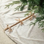 Glitzhome 60 Oversized Milk Coffee Brown Christmas Tree Skirt Reversible Faux New. Price: $101.59.