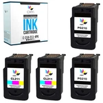 4PK Compatible Canon Printer Ink 210 And 211 For Pixma MP495 MP499 MX320 MX330 New. Price: $79.29.
