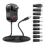 Powseed 6V 9V 12V 15V 18V 20V 24V Dc Power Supply Universal Adapter Black New. Price: $23.16.
