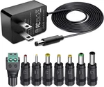12V 1A Adapter Charger Replacement W/8 Tips, Regulated Power Supply Cord For New. Price: $18.97.