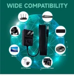 Oxzeewee Black 12-V 50/60HZ 1.0A Adapter W/ Extra Tips For Router Etc.. Open. Price: $12.99.