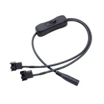 Yikaien Dc Power Supply Plug To Dual 3/4-PIN Pc Fan Adapter With Switch... New. Price: $14.56.