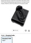 Zebra SHARECRADLE-01 CRD-TC51-1SCU1-01 Single Slot Charge TC56 Used. Price: $25.00.